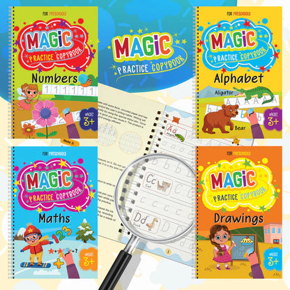 Magic Practice Copybook (10 Refill, 4 Book, 1 Pen, 1 Grip)