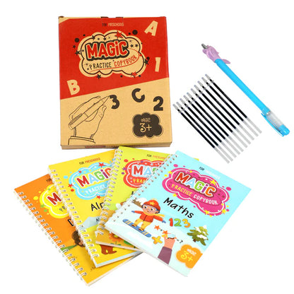 Magic Practice Copybook (10 Refill, 4 Book, 1 Pen, 1 Grip)