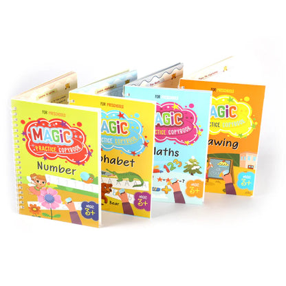 Magic Practice Copybook (10 Refill, 4 Book, 1 Pen, 1 Grip)