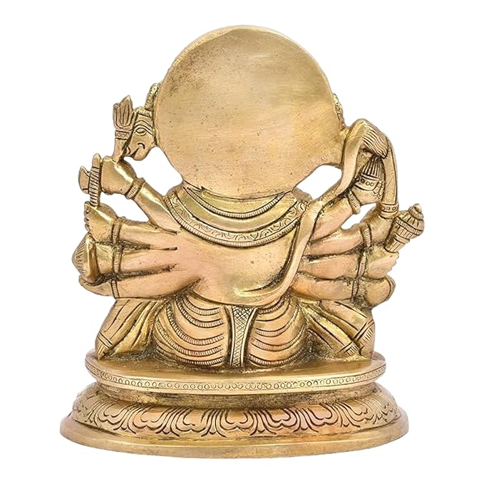 Brass Panchmukhi Hanuman Brass Idol For Puja and Home Decor