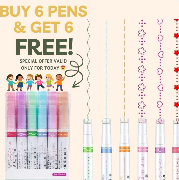 Magic Border Pen (Buy 6 Pens Get 6 Free)